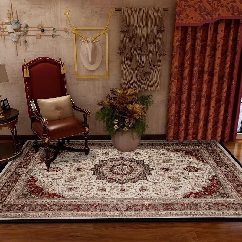 Retro Ethnic Style Bedroom Carpet Persian American Carpets Large Area Living Room Decoration Rugs Cloakroom Lounge Rug Washable