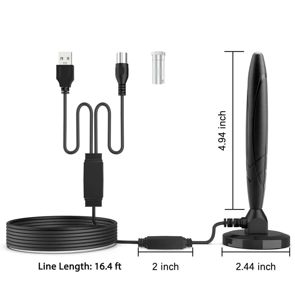5600 Miles HD Digital TV Antenna - 4K 1080P Long Range Signal Booster for ATSC/DVB-T/ISDB Free View