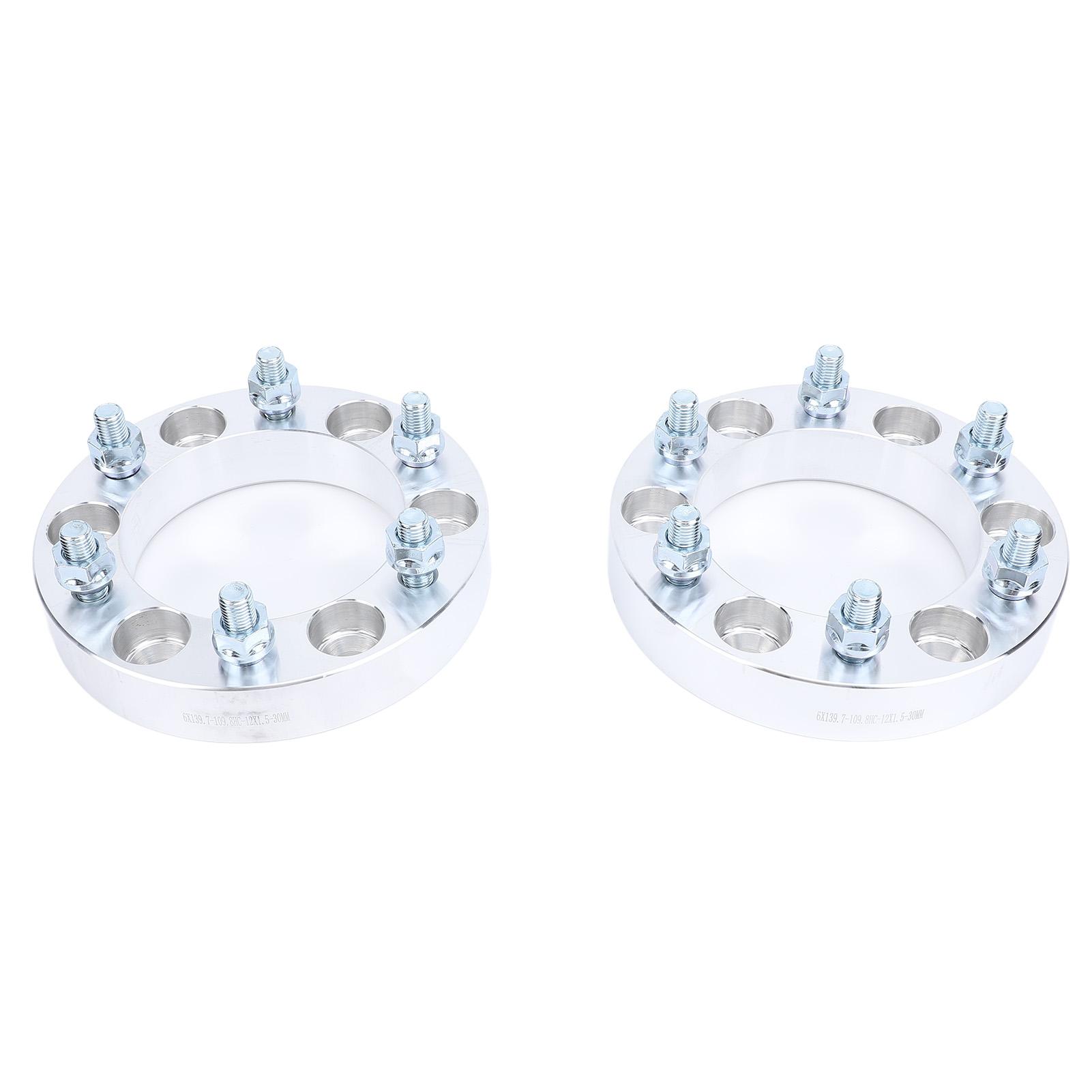 

4PCS 30MM 6 Stud Wheel Spacers Aluminium Alloy Wheel Spacers Adapters Replacement for Mitsubishi L200 Silver срібний