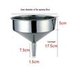 Large Stainless Steel Conical Oil Funnel with Fine Spout and Strainer