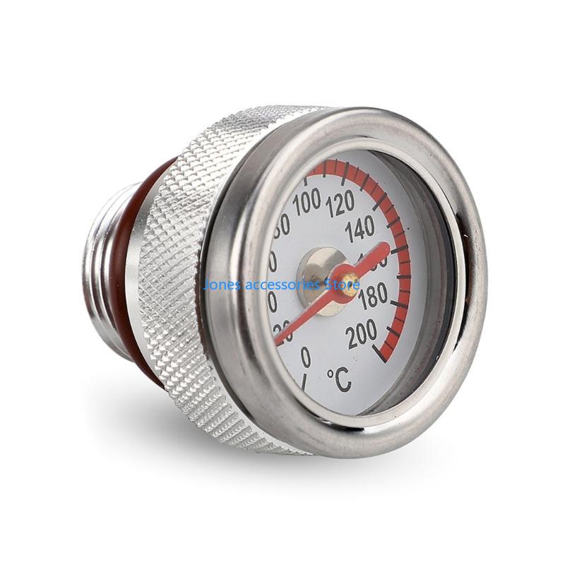 W8KD Motorcycle Dirt Pit Bike Parts Oil Caps Temperature Gauge M20x1.5 0-200℃ Meter
