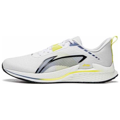 Li Ning Slip Resistant Abrasion Resistant Low Top Running Shoes Men's Gray Yellow ARBU005-1