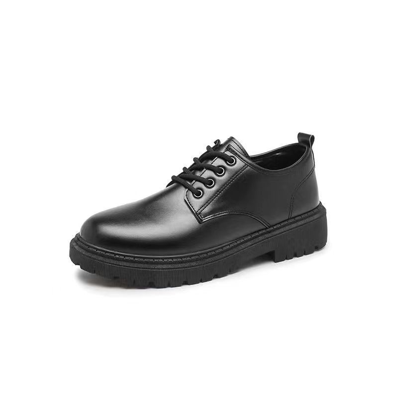 Pánské letní nové společenské kožené boty studentský oblek v britském stylu pánské kulaté hlavy ležérní trendy boty