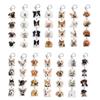 Portable Acrylic Keychain Cartoon Animal Pendant Keyring Fashionable Couples Key Rings Bag Ornament for Pet Owners