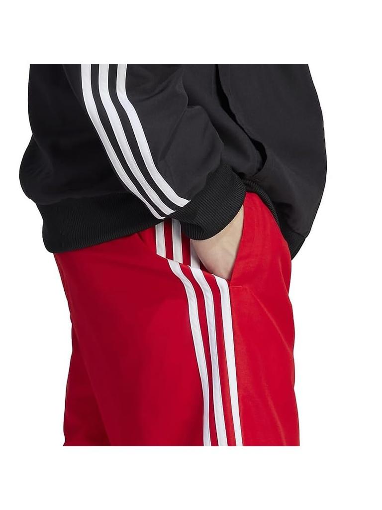 Adidas Pletená tepláková souprava pro muže s šarlatovými 3 pruhy, Černá/Bílá/Lepší (IJ6060) J/S