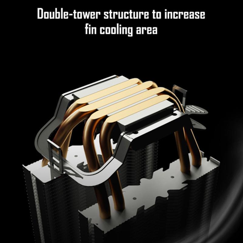 Buy Great Wall G400 4PIN RGB CPU Air Cooler 4 Heat Pipes PC Radiator ...