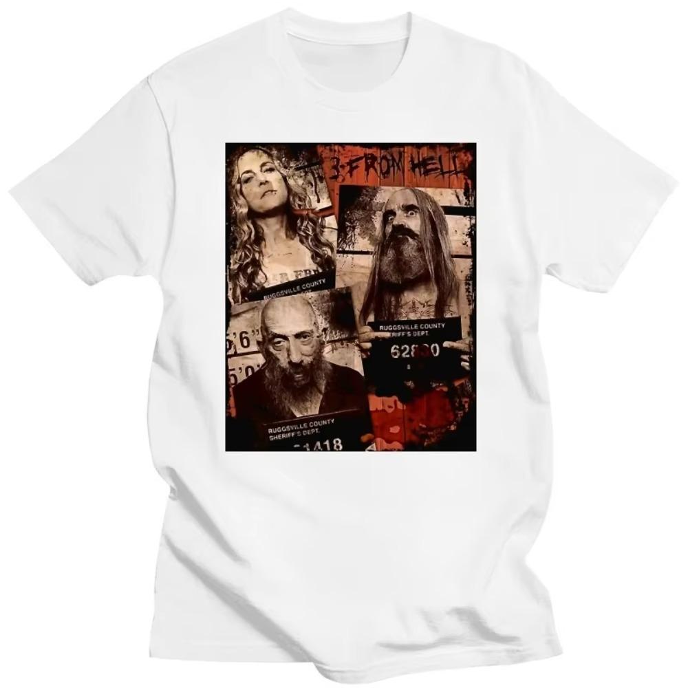 Vintage 3 From Hell Movie T Shirt Horror Rob Zombie Graphic T Shirts Sumemr Fashion Casual Unisex Hip-hop Streetwear Ropa Mujer