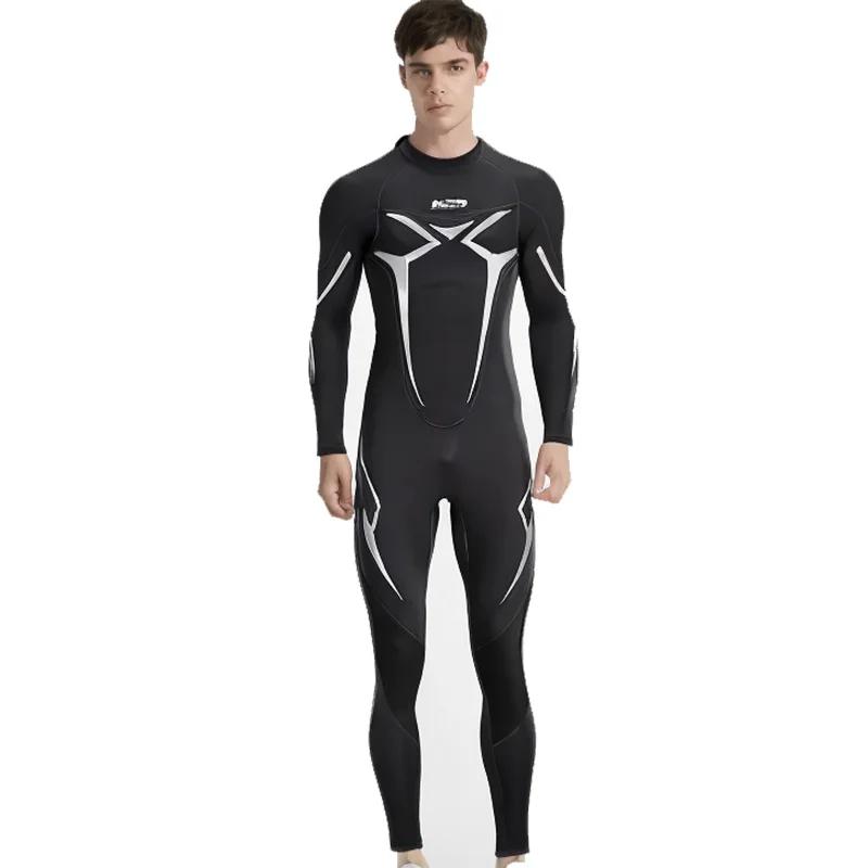 4xl 3xl Traje de Buceo para Hombre de una Pieza 3mm Traje Húmedo hombres Salto s Húmedo para Natación en Agua Fría Surf Traje de Baño de Invierno