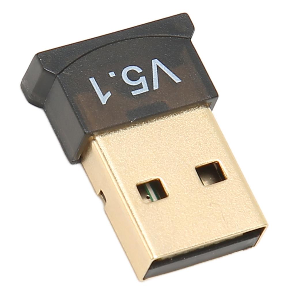 USB BT Adapter ABS Black V5.1 Version Drive Free Wide Coverage Portable Wireless BT 5.1 Adapter for Home Business