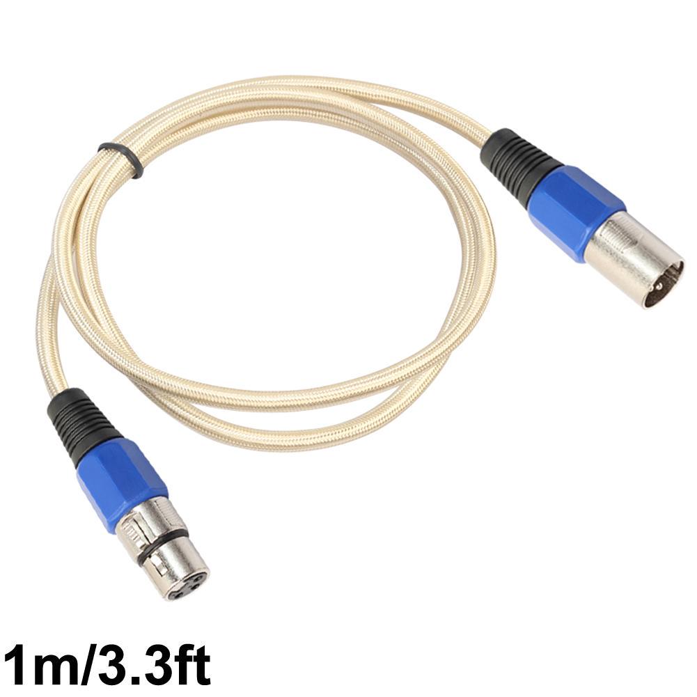 3-Pin XLR Male to Female Fiber Braided Audio Stereo Balance Extension Cable 3-Pin XLR Male to Female Fiber Braided Audio Stereo Balance Extension Cable