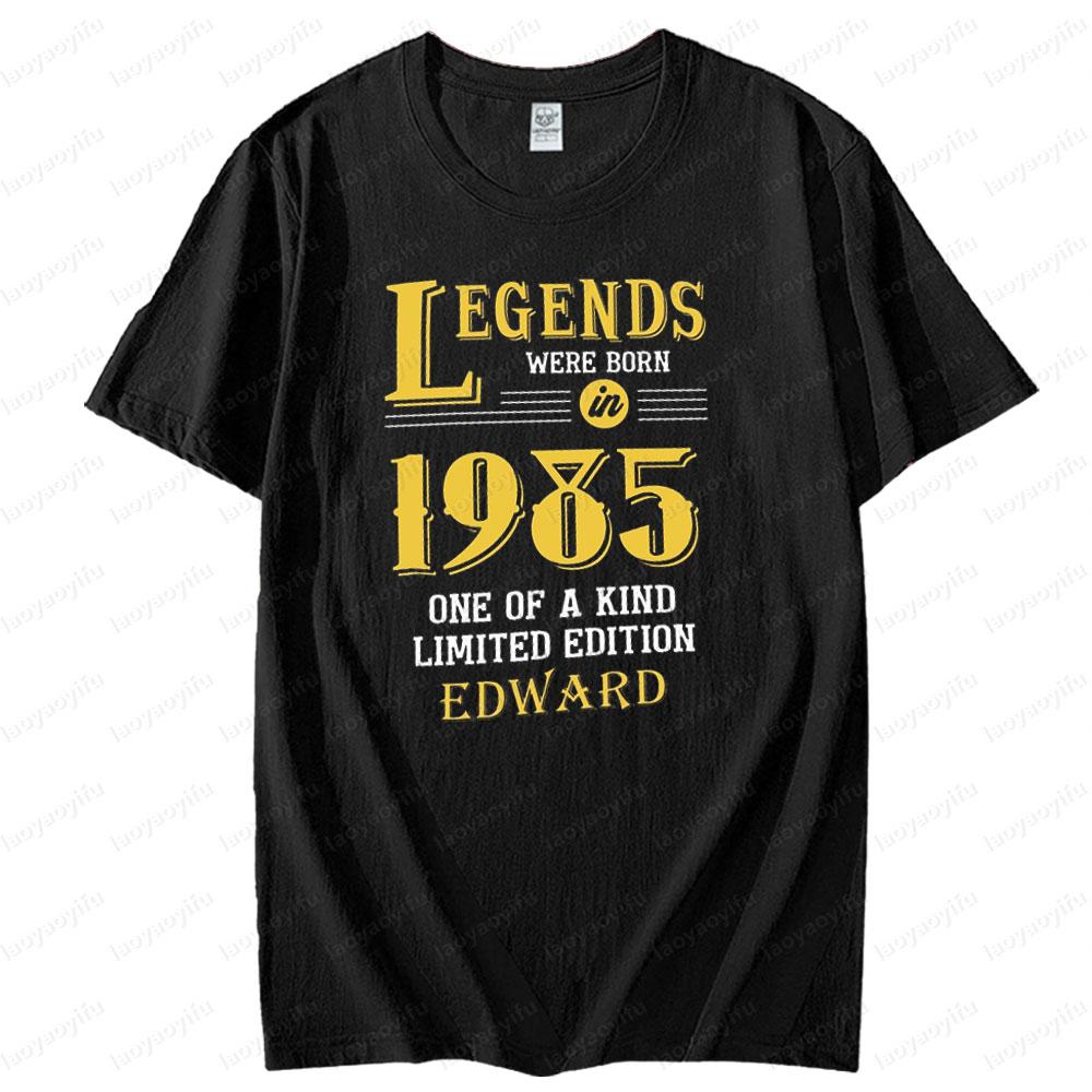 Happy Birthday Celebration Mens Legends Were Born in 1985 Funny Unique Design Printed Tshirt Men Summer Cotton Short Sleeve