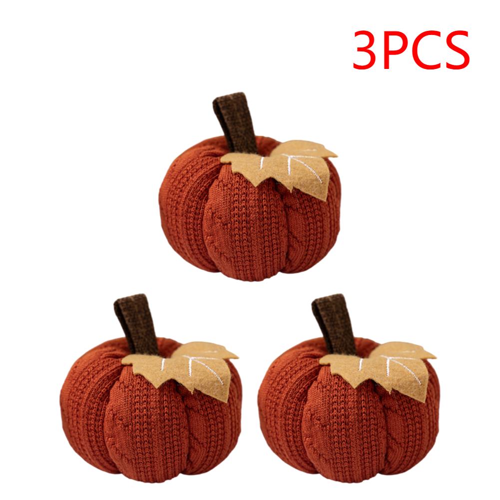 1-5PCS Small Pumpkins Home Decor Knit Knitted Pumpkin Reusable Seasonal Charm Cozy Warm Decorative Ornaments Crochet Pumpkins