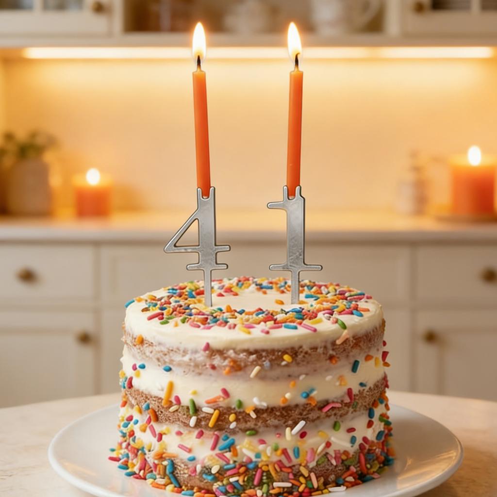 10 Pcs 0-9 Number Candle Holder Set Cake Topper Decorations Digital Style Candles Holder for Wedding Anniversary Party Decor