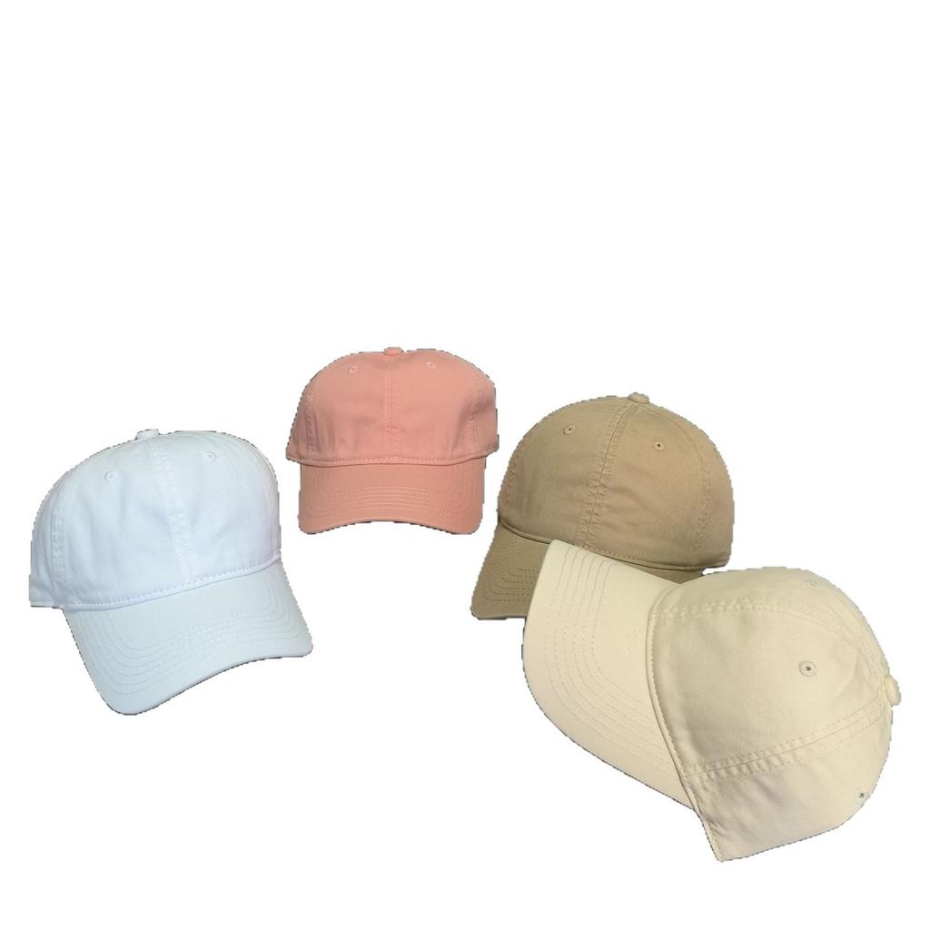 Baseball Cap Peaked Cap Outdoor Summer Ins Wind Solid Color Visor Minimalist Retro Pure Cotton Light Version
