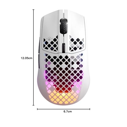SteelSeries Gaming Mouse Wireless Aerox 3 Snow Wireless Ultra Light TRUEMOVE AIR Sensor Quantum Wireless 2.0 Technology IP54 Standard Waterproof Dustp