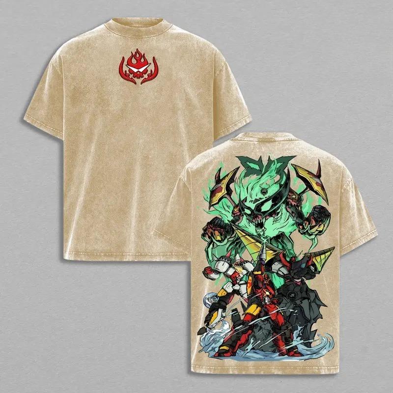 

Kamina Simon Tengen Toppa Gurren Lagann Clothing Men Women Manga T-shirts Washed T Shirt Casual Cotton Tee Harajuku Male Tshirt XXL коричневий