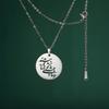 LIKGREAT Collier Pendentif Poème Persan Farsi Creux Vintage Acier Inoxydable Bijoux Cadeaux Pour Femmes Hommes