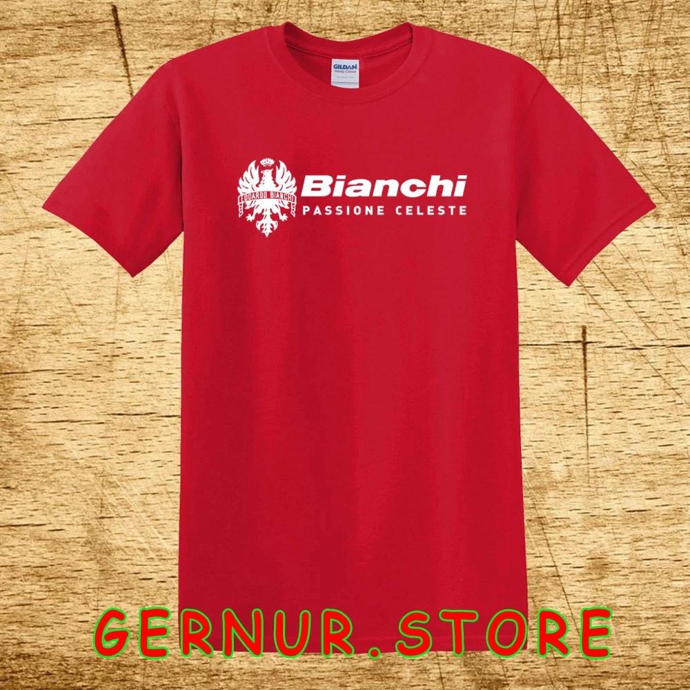 Bianchi Passione Celeste Red T-Shirt Tee Top Unisex 4XL