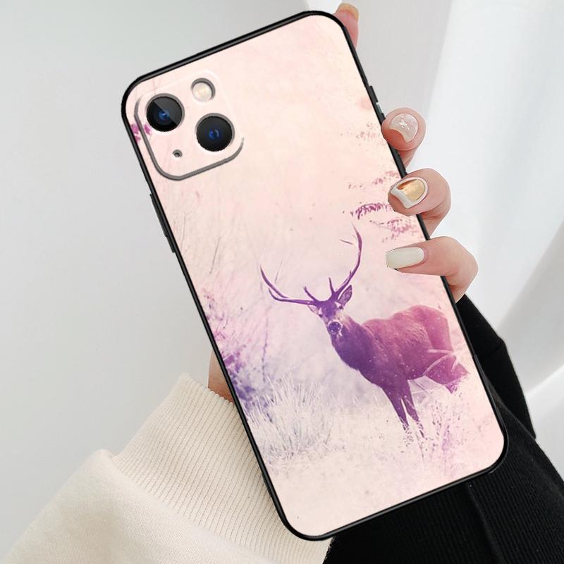 Deer Reindeer Animal Phone Case For iPhone 17 Pro Max 15 14 13 11 12 16 Pro Max mini 15 16 Plus 16e 17 Air Cover