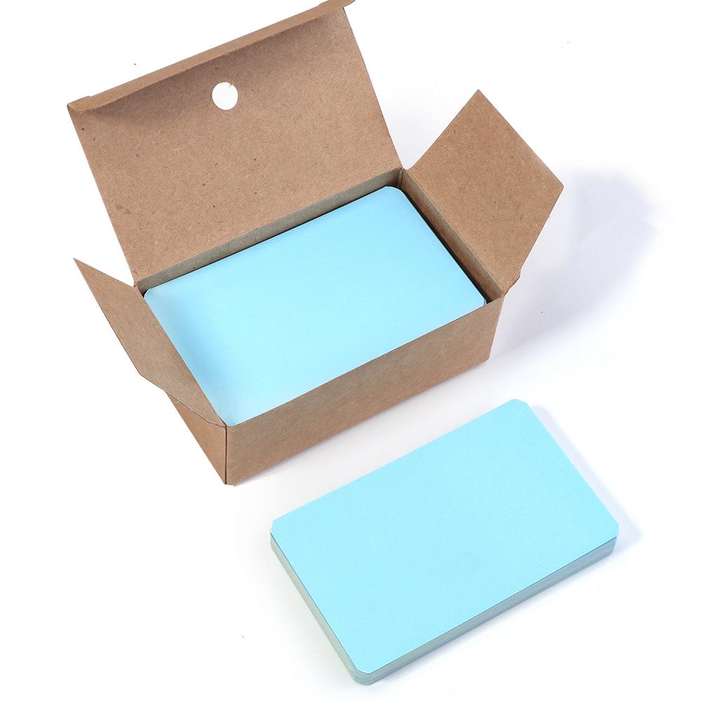 100pcs 5.4x8.8cm Kraft Paper Card Blank Word Card Business Note Message Card Bookmark Learning Postcard Greeting Invitation Card