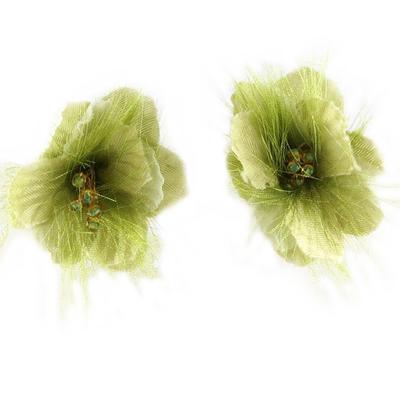 [D2073] - Designer Earrings 'Country Freshness' Green