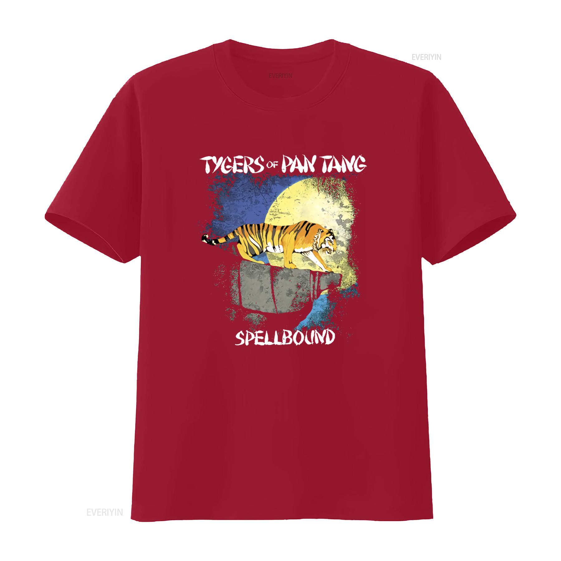 Tygers Of Pan Tang Spellbound T Shirt Official Mens with Tiger Design Under Moonlight vintage Washed homme Stylish Casual S