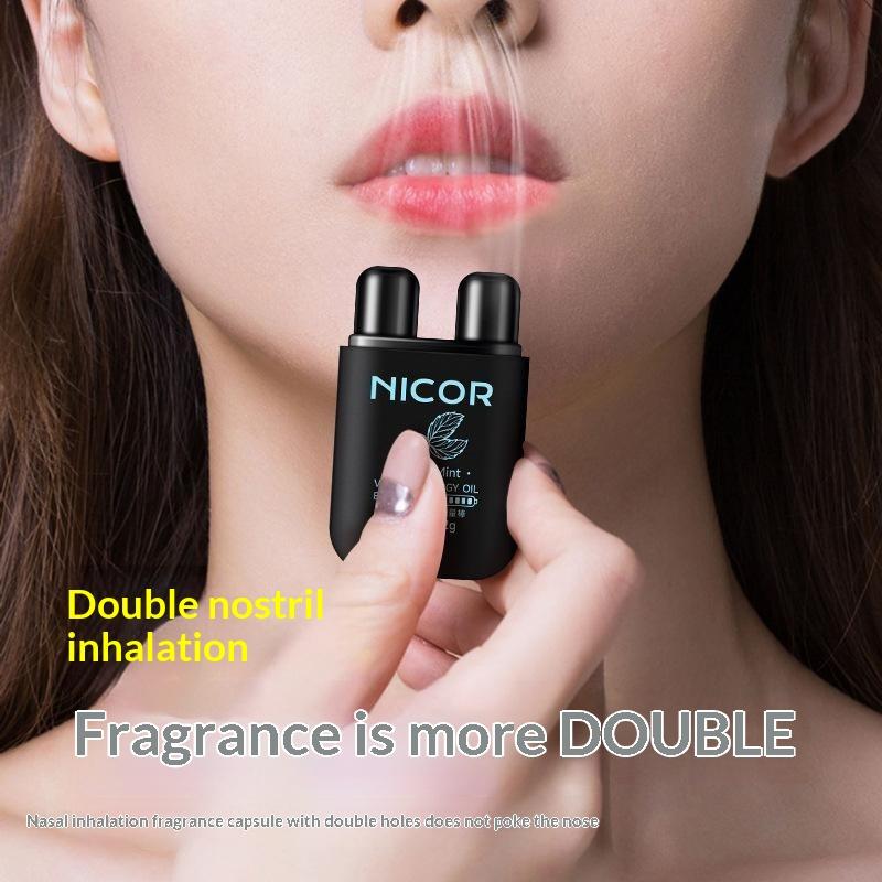 Long Lasting Scent Invigorating Essential Oil Energy Stick Double Hole Portable Refresh Bar for Outdoor Activities Use