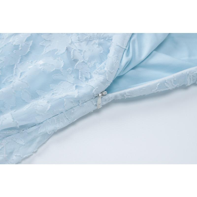 Summer Women's Sexy Halter Halter Jacquard Pure Desire High Waist Slimming Dress