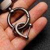 Car Key Chain Luxury Genuine Leather Keychain Pure Color Buckle Key Ring Car Accessories Gift Car Keychain For Tesla Model Y