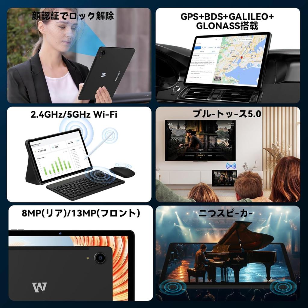 Alphawolf LPad3A Android 15 8000mAh CPU T615 Widevine Netflix FHD IPS PD18W Face Wireless Android Tablet and Tablet, 11-inch Wi-Fi Model, 20GB+128GB