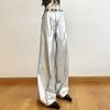 Sommer Neue Damen Einfarbig Locker Street Fashion Hohe Taille Lässig Gerade Weitbein Hose