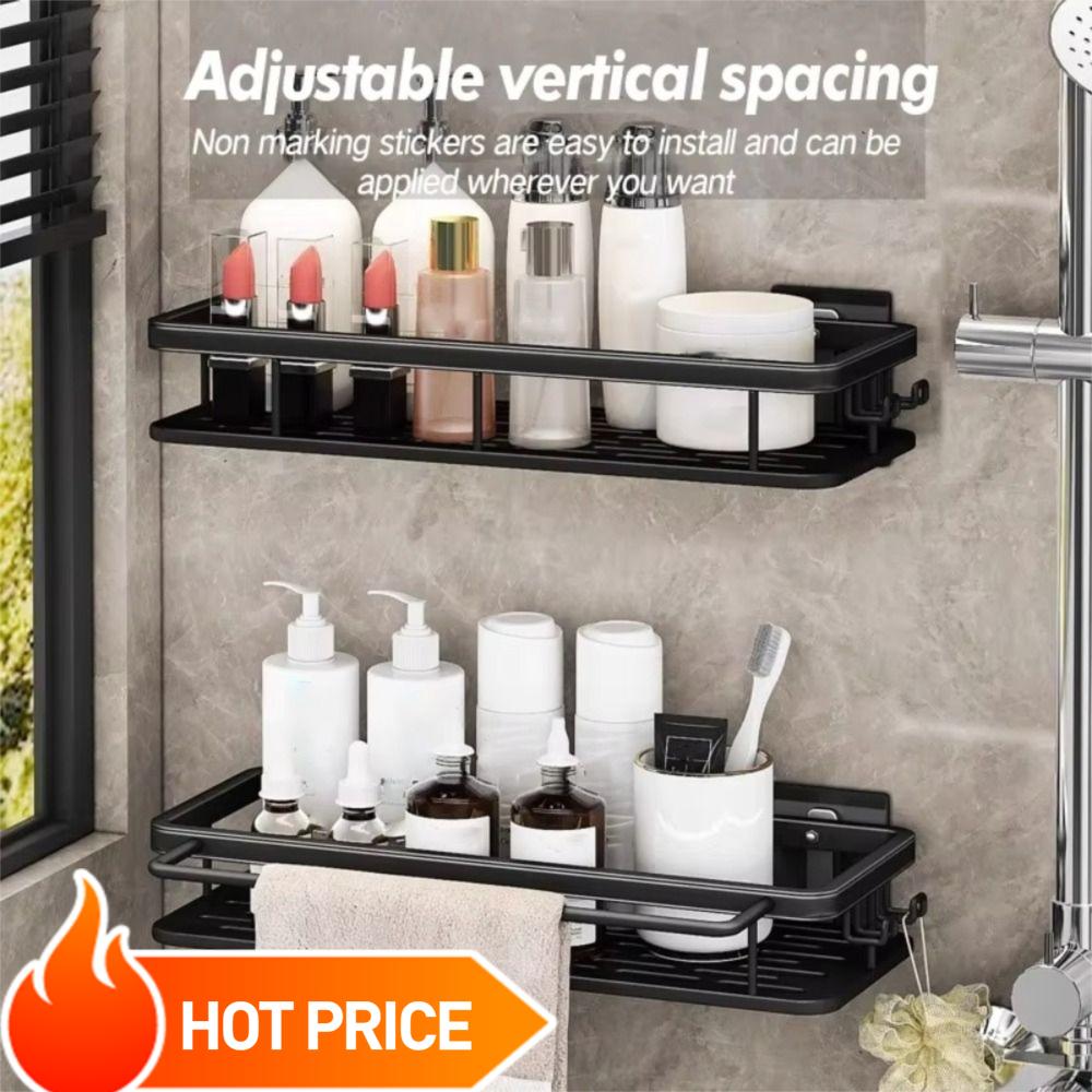 Waterproof Bathroom Storage Rack Rustproof Punch-free Wall-Mounted Shelf Rack Thicken Large Capacity Cosmetic Storage Box