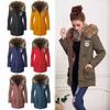 New Women's Warm Cotton Jacket With Fur Collar Hooded Parka For Winter