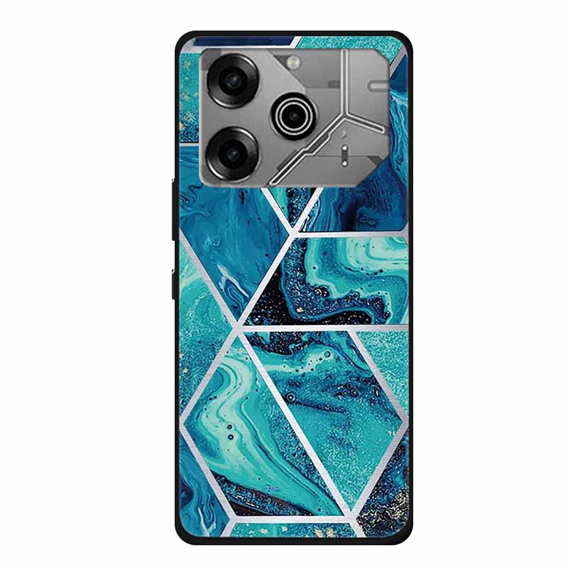 For Tecno Pova 6 Pro Case Marble TPU Silicone Soft Back Cover Phone Cases for Tecno Pova6Pro 5G LI9 Protector Mica Painted Coque