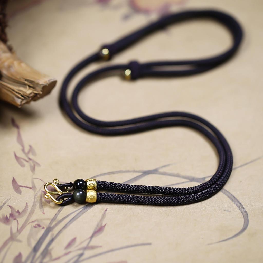 Adjustable Hand-Woven Thai Amulet Lanyard - Single, Double, or Multiple Hang Options