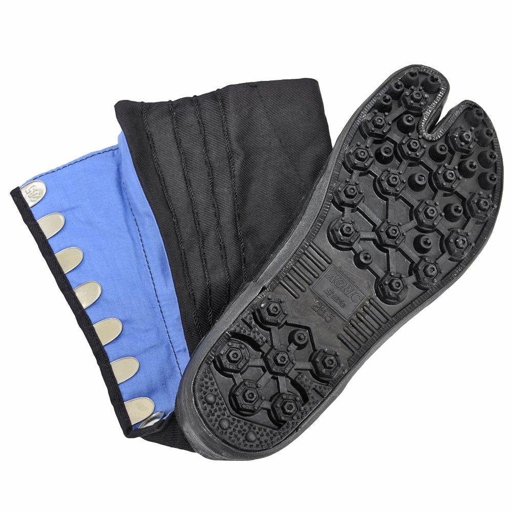 Shokaido Rubber Spike Tabi Boots, Black, Large, 8-Piece Set, I-20-8, 26.0cm