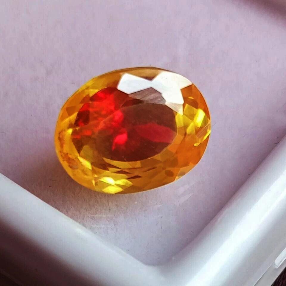 Natural Pitambari Sapphire Bi-Color Ceylon 10-12 Ct Oval Cut Fabulous Gemstone