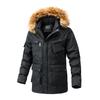 Pure cotton jacket men's autumn and winter thickened cotton-padded jacket loose casual medium and long cotton-padded jacket men's jacket