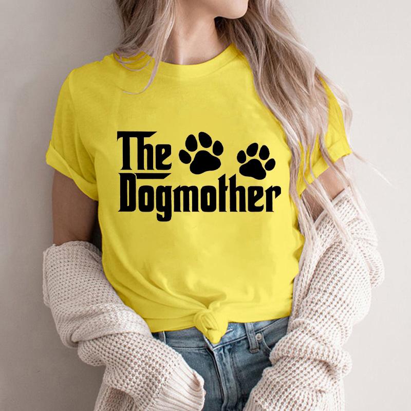 

Women Vintage Puppy Paw Graphics Fun Letter Print T Shirts Crewneck Short Sleeve Dog Mama Life Streetwear Fashion Ladies Tshirts 4XL