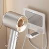 Adjustable Designs Wall Mounted Hair Dryer Storage Rack Craft from Sturdy Aluminum Alloy for Convenient Storage