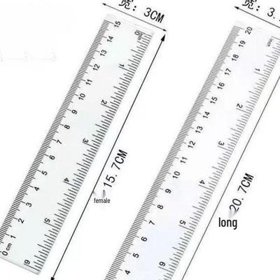 15cm Transparent Wavy Ruler for Elementary Students – Versatile Measuring & Drawing Stationery