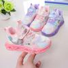 Kids Sneakers Toddler Sports Shoes with Lights Breathable Anti-skid Princess Shoes Children Running Trainers