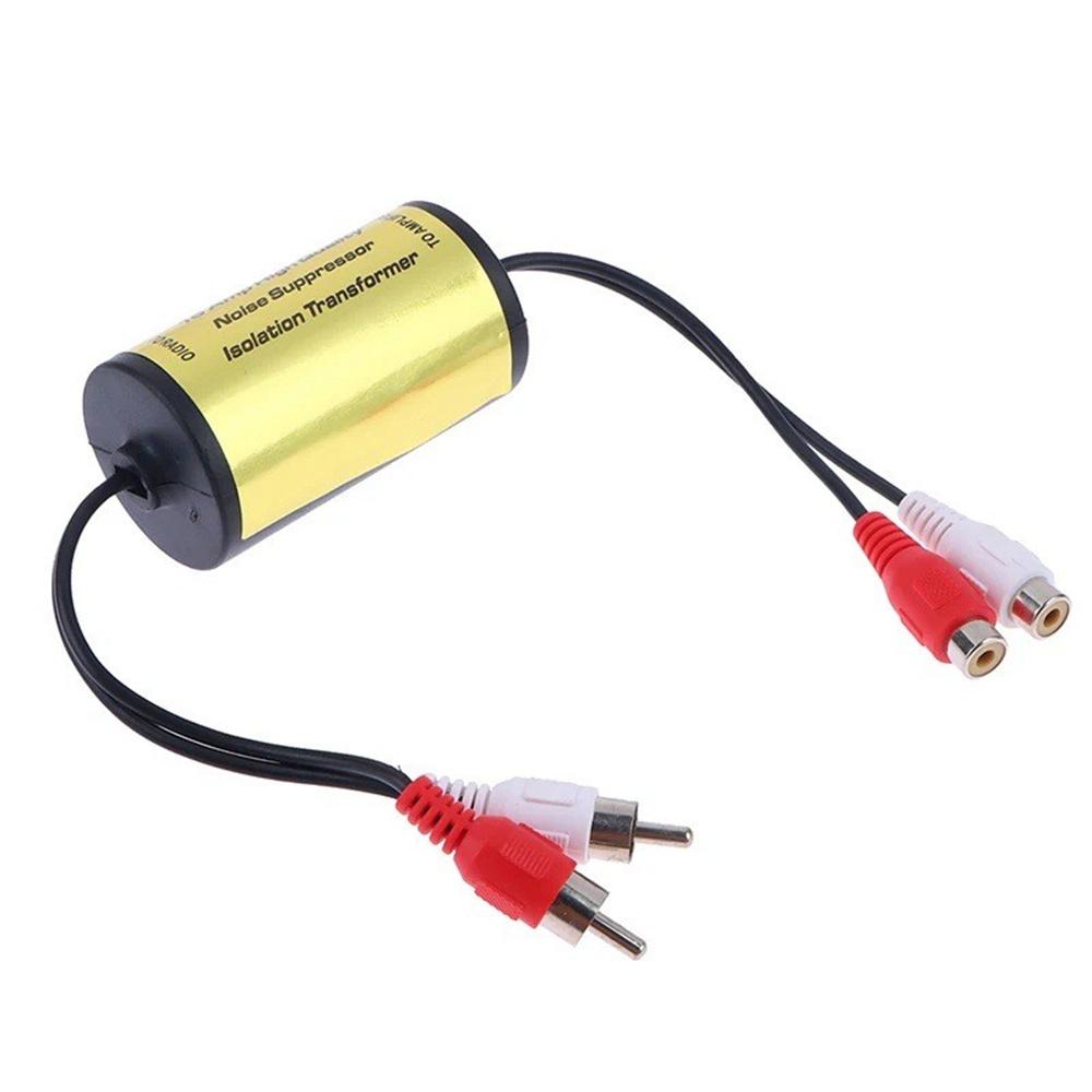 New 2Pcs RCA Audio Noise Filter Suppressor Ground Loop Isolator For Car AMP Stereo
