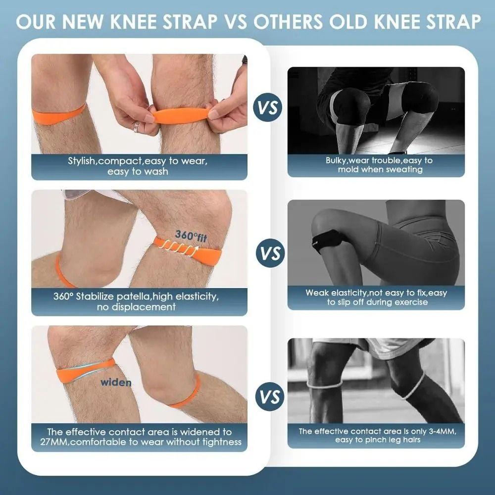 Bequemes Patella-Schutzband Silikon Sport-Kniebandage Patellasehnen-Kniebänder Jumper