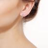 Men Women Silver Plated Smooth Small Hoop Huggie Earrings Party Jewelry Gift