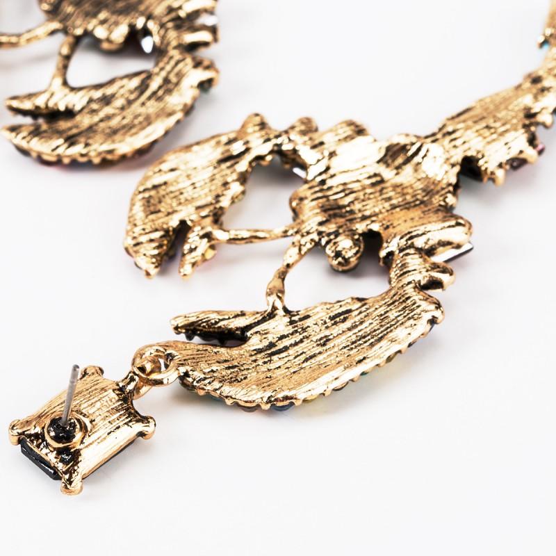 Boucles d'Oreilles Statement Homard en Acrylique Ornées de Strass Bijoux Mode Vintage Chic pour Femmes Collection 2025