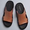 Plus Size Genuine Leather Men Slippers Fashion Fretwork Men Sandals Concise Sandalias Light 6 Colors Summer Footwear
