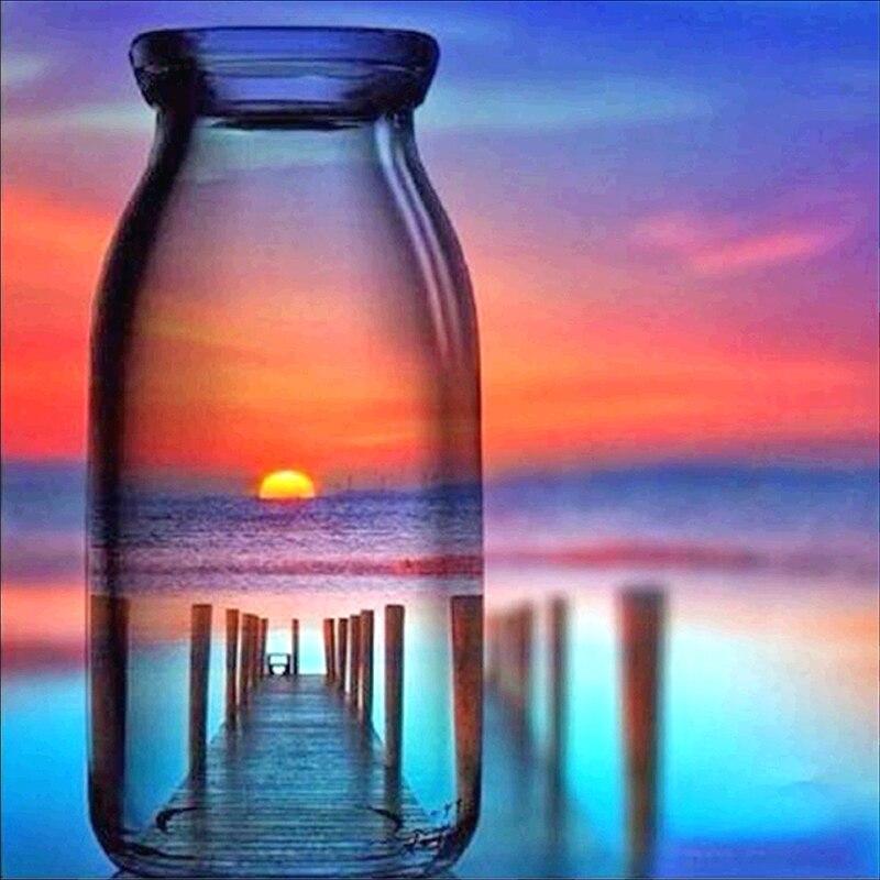 5D DIY diamentowe malowanie filiżanka kawy diamentowe hafty dekoracje ścieg krzyżykowy w pełni z okrągłych wierteł Home Decor instrukcja sztuka prezent