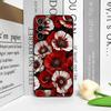 Retro Mohnblüte Blüte Heißes Rotes Bedrucktes Handyhülle für Samsung Galaxy A56 A14 A55 A16 A54 A36 A53 A52 A51 A22 Florale Weiche Hülle