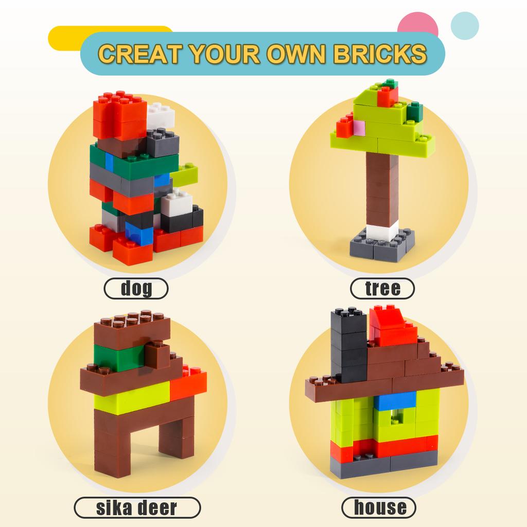 1000 Pieces Color boxDlY Creative Building Blocks Bulk Sets City Classic Bricks AssemblyBringuedos Educational Toys for Children